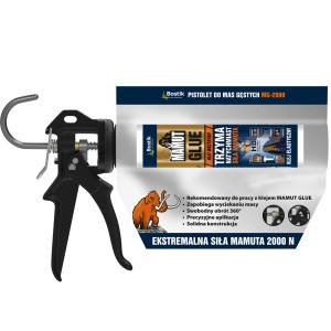 Pistolet do silikonu i akrylu, pasuje do kartuszy Bostik Mamut Glue.