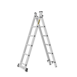 DRABEST mały ruszt, 2x6 szczebli, aluminiowy, może być używany jako drabina przystawna lub ruszt roboczy.