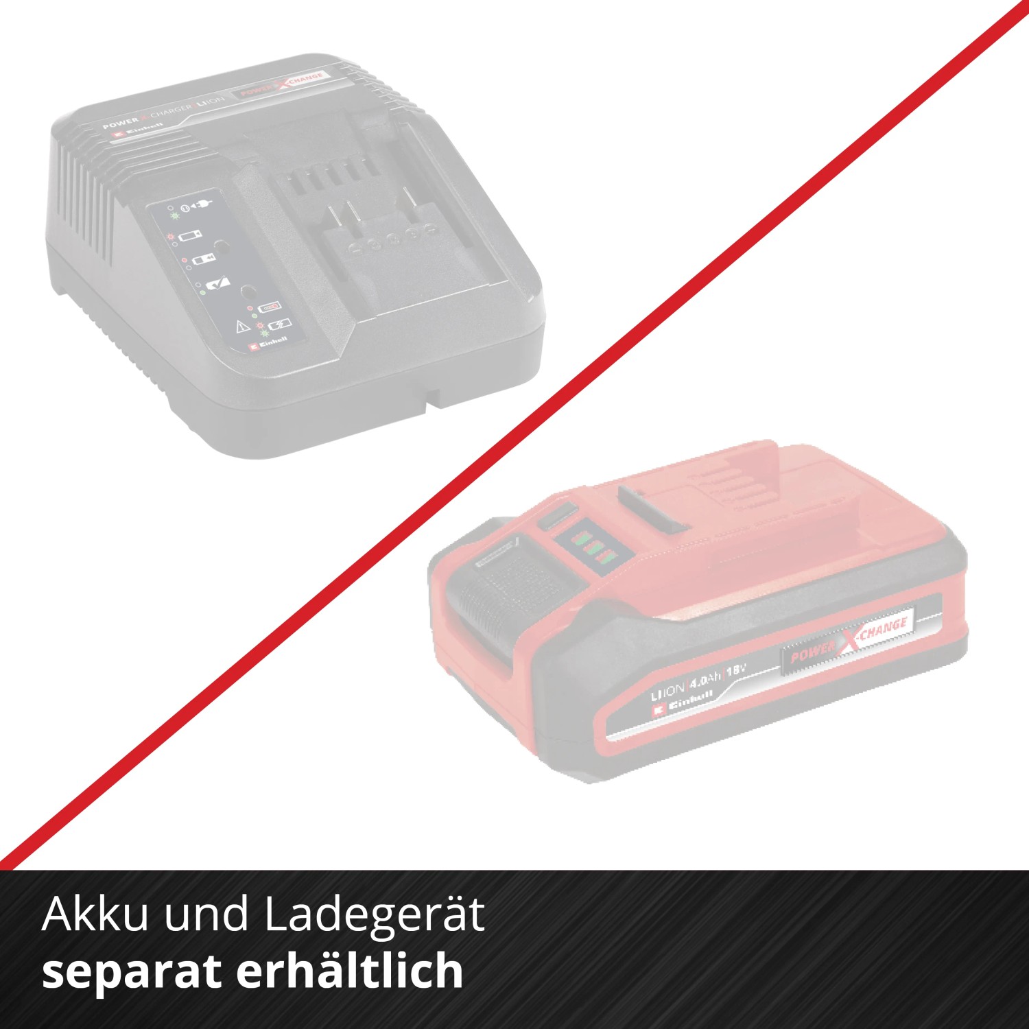 Akumulator i ładowarka Einhell Power X-Change (sprzedawane oddzielnie)