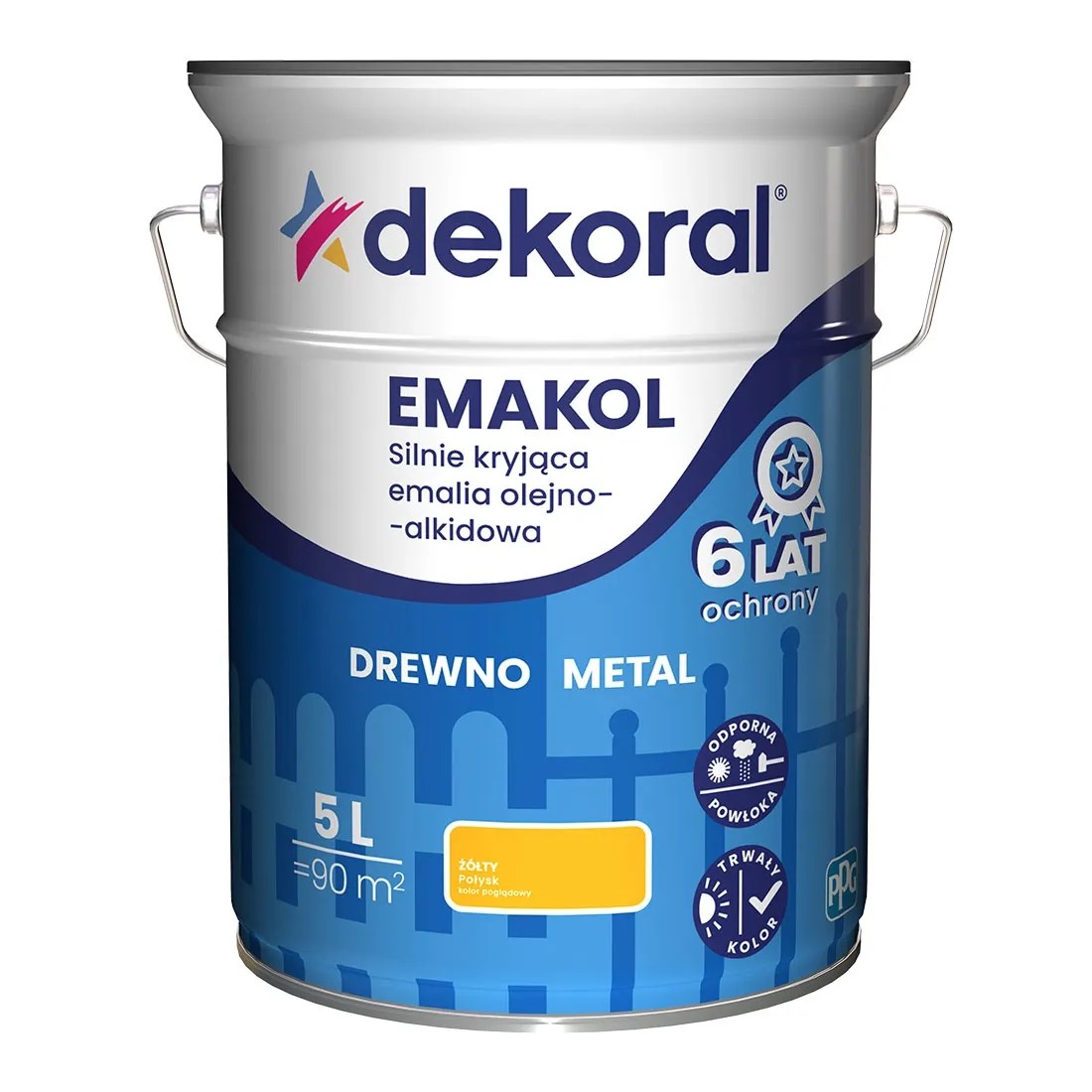Dekoral Emalia Emakol Strong żółta 5 l