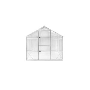 Szklarnia Terrando Sanus, 220x220 cm, z aluminiową ramą i poliwęglanowymi płytami dwuściennymi.