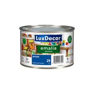 Puszka niebieskiej emalii "Szafirowe kwiaty" marki LuxDecor.