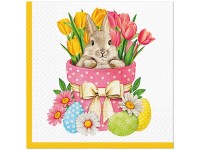 Serwetki Flower Bunny - 33 x 33 cm