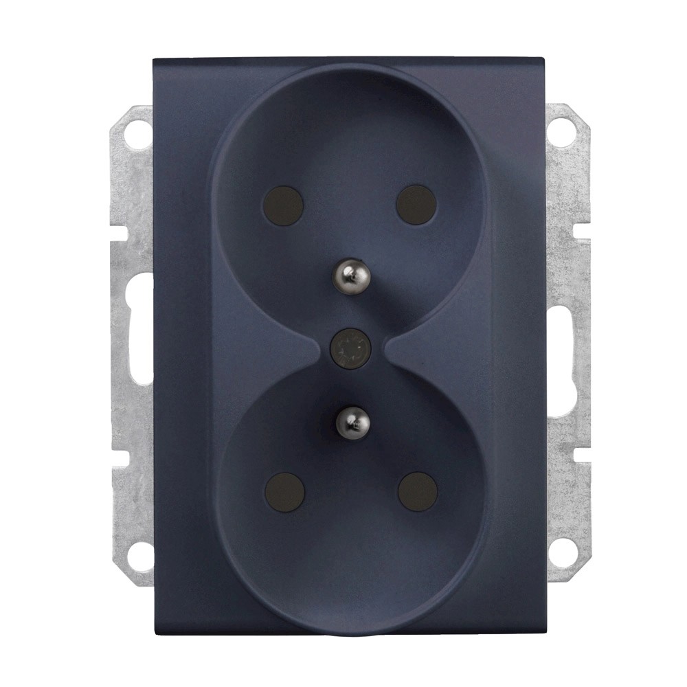 Schneider Gniazdo Sedna podwójne do ramki grafit