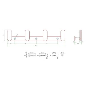 Schwinn Wieszak meblowy czarny mat 5x26x3,1 mm