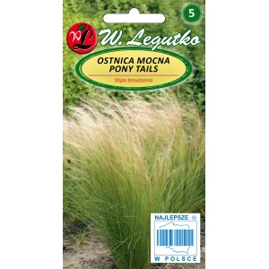 Opakowanie nasion trawy ozdobnej Pony Tails. Idealne do naturalnych ogrodów.