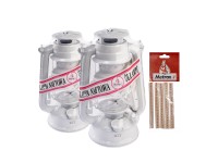 Zestaw Lampa naftowa biała 2 szt. z knotami