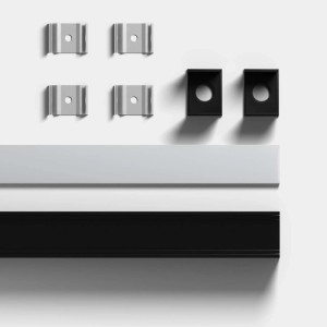 Eko-Light Profil LED natynkowy NT zestaw z kloszem mlecznym 2 m czarny