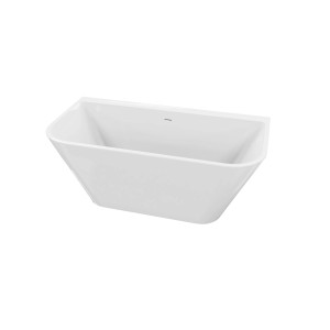 Wolnostojąca wanna w kolorze białym, nowoczesny design.