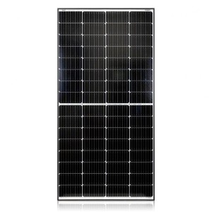 Czarny panel słoneczny t.b.t. do systemów fotowoltaicznych.