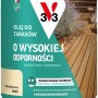 Puszka bezbarwnego, matowego oleju do tarasów V33. Ochrona drewna do użytku zewnętrznego.