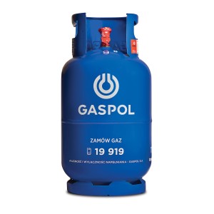 Niebieska butla gazowa GASPOL do celów spalania.