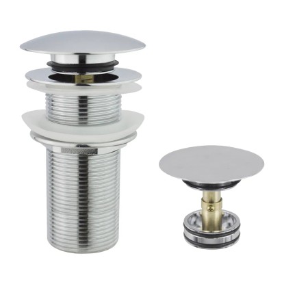 Korek klik-klak do umywalki bez przelewu 110 mm chrom