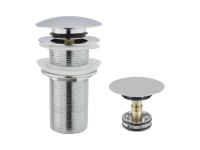 Korek klik-klak do umywalki bez przelewu 110 mm chrom