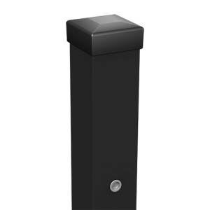 Czarny słupek t.b.t. do ogrodzeń i płotów ogrodowych.