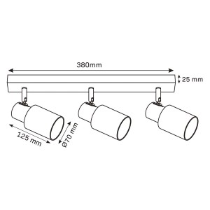 Goldlux Lampa ścienno-sufitowa REBECCA 3xE14 max. 8W LED smoky