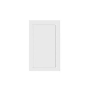 Białe drzwiczki do szafki kuchennej t.b.t. z profilem ramy.