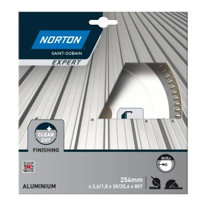 Tarcza pilarska Norton EXPERT do aluminium, średnica 254 mm.