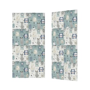 Panele ścienne t.b.t. we wzór z potworami, idealne do pokoju dziecięcego.