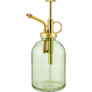 t.b.t. Szklany spryskiwacz do kwiatów ze złotą dyszą.