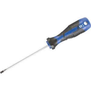 Śrubokręt LUX Comfort SL 3,5 mm z niebiesko-czarną rączką do śrub z rowkiem.
