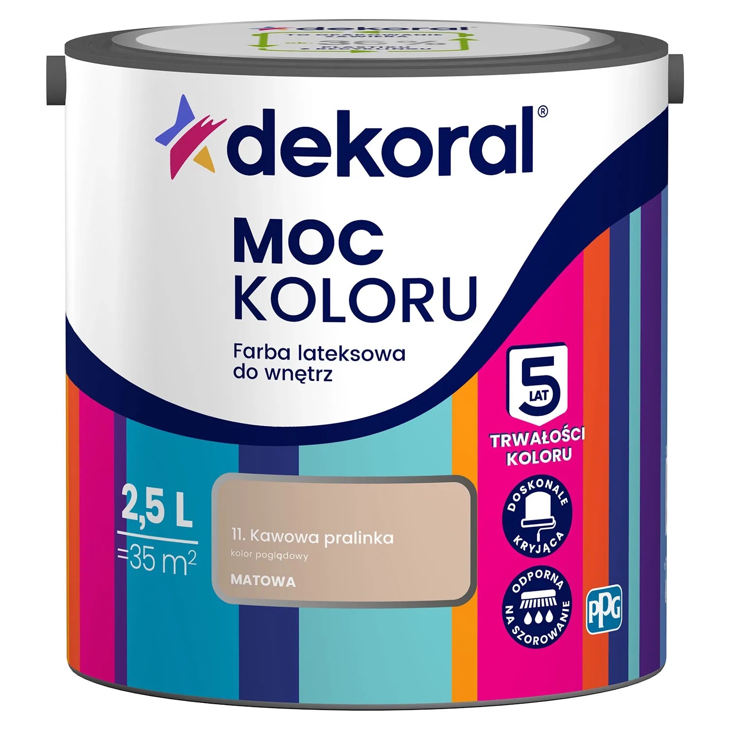 Farba Dekoral Moc Koloru kawowa pralinka 2,5 l
