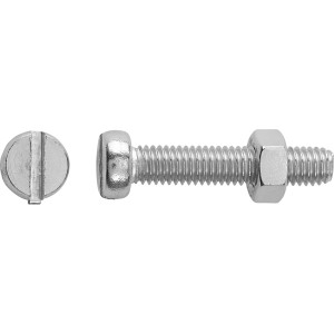 LUX-TOOLS Śruba + nakrętka z łbem walcowym nierdzewna 5x16mm 8szt.