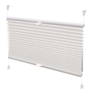 Biała roleta t.b.t. do okien, widok szczegółowy.