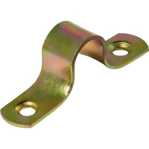 Żółty ocynkowany zaczep rygla, 15x13 mm, do montażu na śruby.