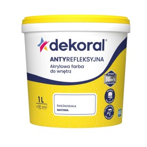 Farba Dekoral Antyrefleksyjna biała 1 l
