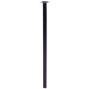 Czarna noga do stołu Hettich, 25x25x700 mm, do konstrukcji mebli.