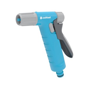 Jasnoniebieski pistolet ogrodowy Cellfast, idealny do podlewania ogrodu.