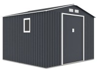 Domek ogrodowy metalowy, antracyt, 277 x 255, wys. 202 cm