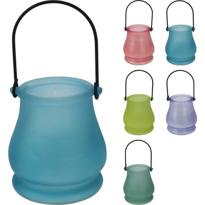 Świeca CITRONELLA w szkle, mix kolorów