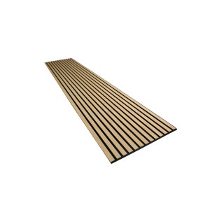 Panel akustyczny dąb czarny, 240 cm, do okładzin ściennych i pochłaniania dźwięku.