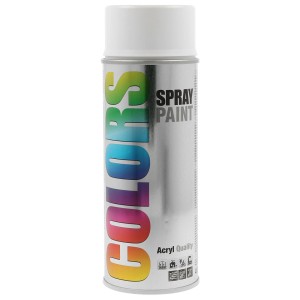 Specjalny spray t.b.t. z kolorowym napisem "COLORS".