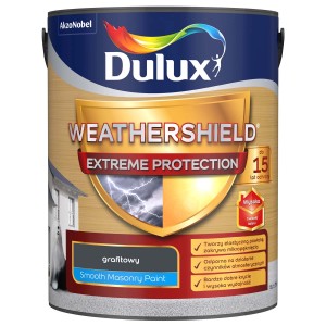Dulux Weathershield farba fasadowa, grafitowa szarość, wiadro.