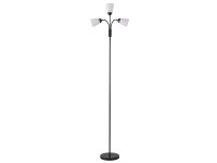 Goldlux Lampa podłogowa TULIP 3xE27 20W LED czarna z białymi kloszami