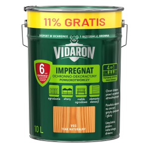 Puszka impregnatu do drewna Vidaron, Teak Naturalny, do ochrony i dekoracji drewna.