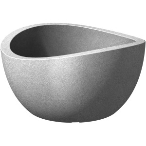 Scheurich Wave Globe Bowl donica, Ø 39 cm, Stony Grey, z tworzywa sztucznego.
