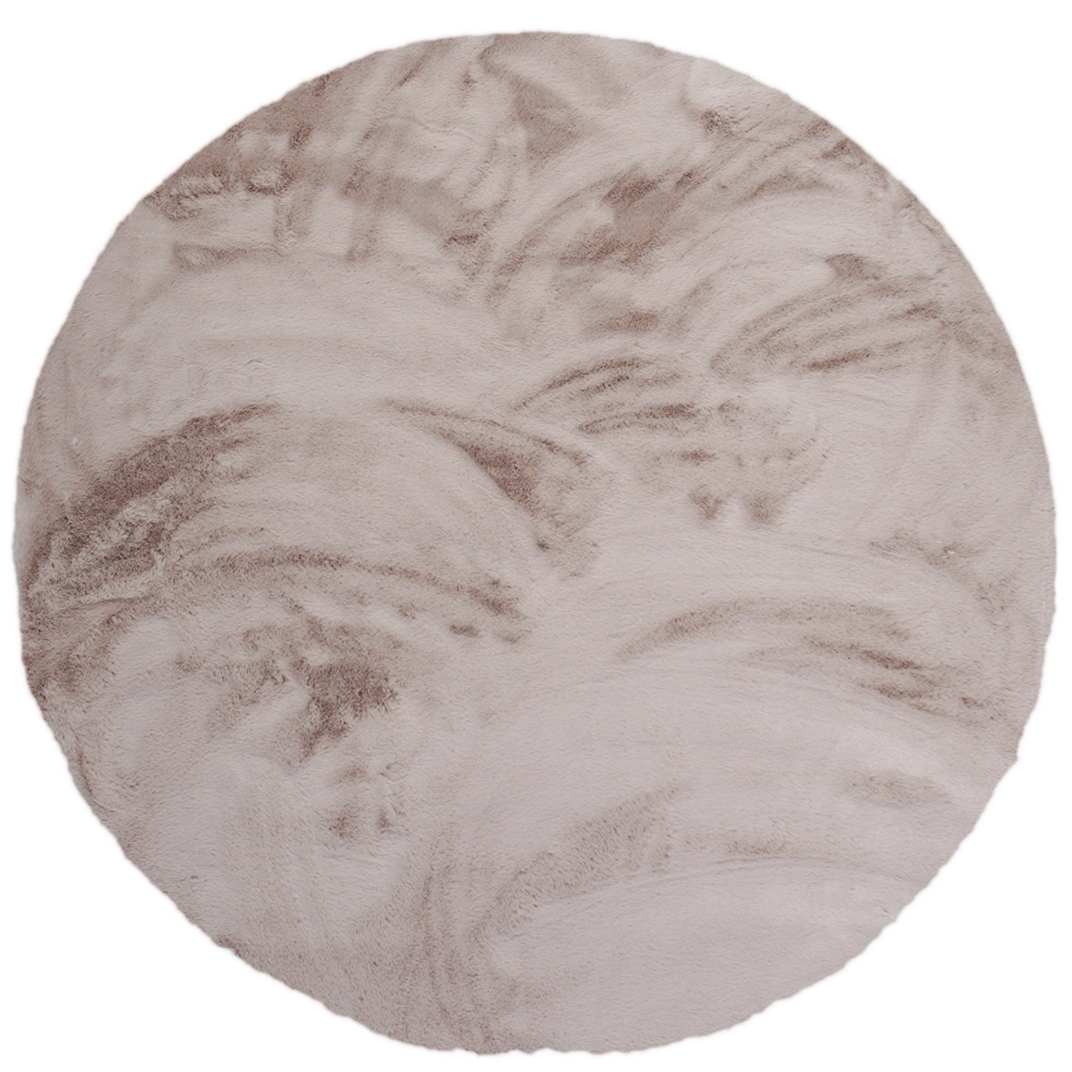 Dywan RABBIT-FUR ciemny beż koło średnica 100 cm