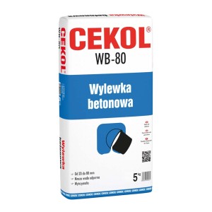 CEKOL WB-80 wylewka betonowa, worek 5 kg do prac naprawczych.