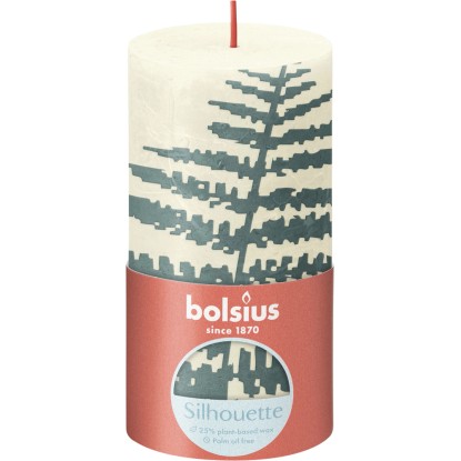 Świeca Rustic perła Paproć 130/68mm