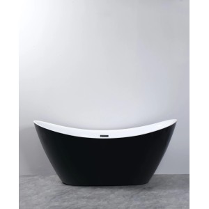 Wanna Malta 170 wolnostojąca czarna szary 170 x 74