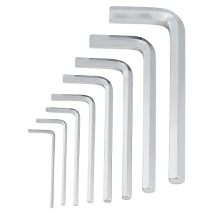 8-częściowy zestaw kluczy trzpieniowych LUX Comfort, chromowany.