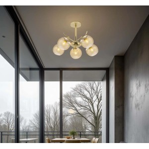 Candellux Lampa sufitowa LUNORE 5xE27 40W złota