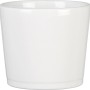 Biała osłonka ceramiczna Scheurich Frühlingstopf 883 Alaska, Ø 11 cm, do wnętrz.