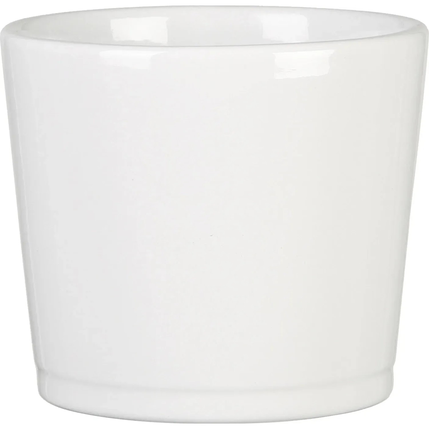 Biała osłonka ceramiczna Scheurich Frühlingstopf 883 Alaska, Ø 11 cm, do wnętrz.