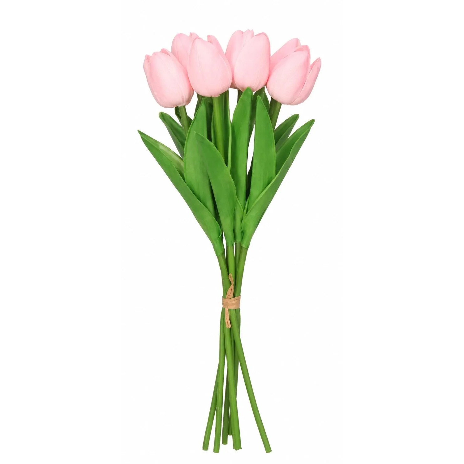 Sztuczne bukiet tulipan jasny róż - 35 cm