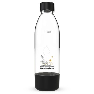 Dafi Butelka do saturatora PushAir Wieloryb czarna - 0,7 l